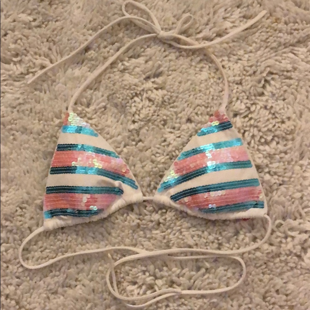 VS Swim Sequin Bikini Top